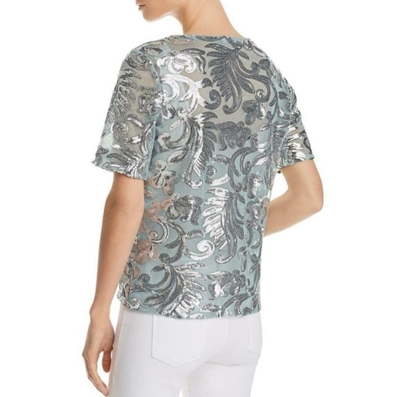 Vero Moda Sequined Dione SS Top - Picture 2 of 7